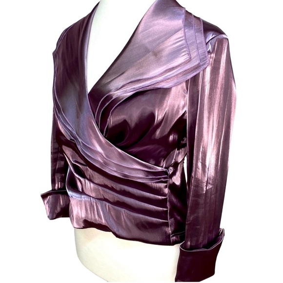 Cachet Shiny Purple Blouse - Picture 2 of 5